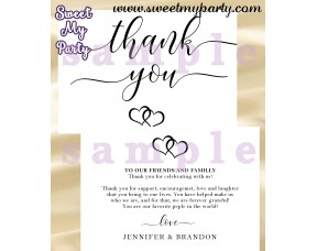 Rustic Wedding Thank You card,Rustic Wedding invitation insert card,(022w)